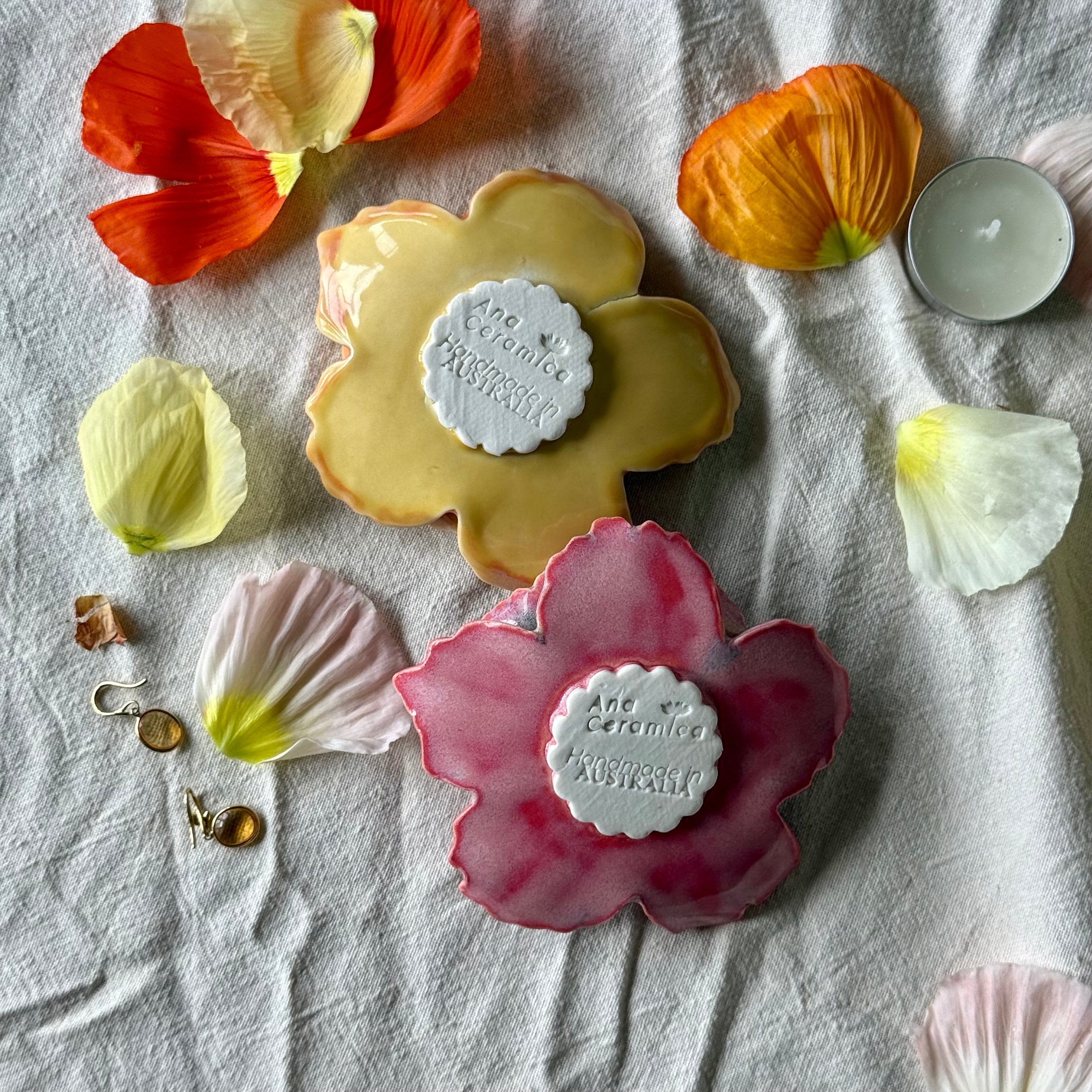 Porcelain Petal Dish | Tea Light Holder or Trinket Dish | Ceramic