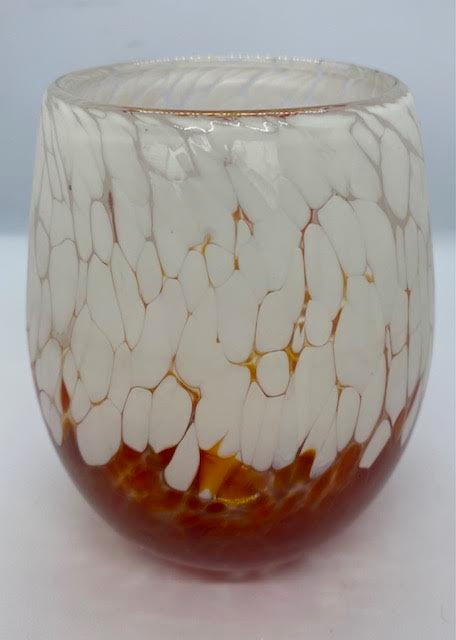 Red & White Spots Glass with Peppermint & Eucalyptus Fragrance
