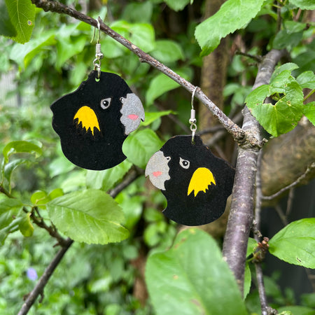 Yellow-tailed Black Cockatoo | Australian Native Bird | Earrings