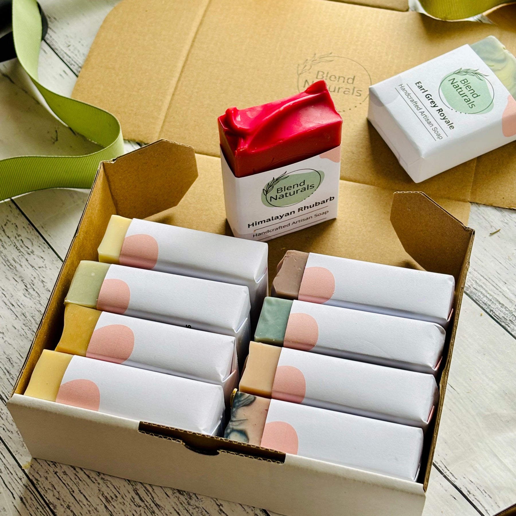 All-Natural Handcrafted Soap Gift Box | Box of 10 Soap Bars |