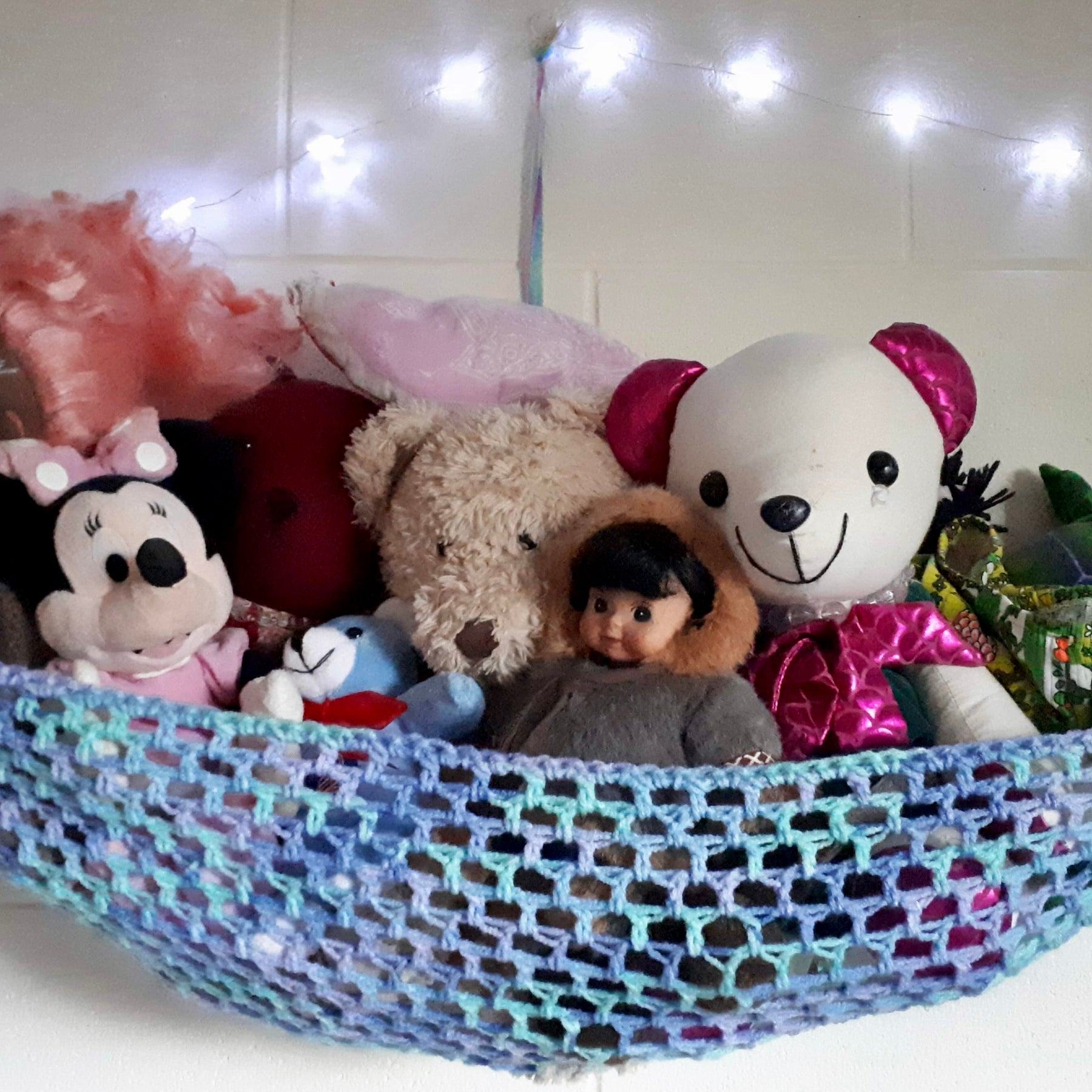 Handmade Crocheted Toy Hammock – Stuffed Animal Corner Storage