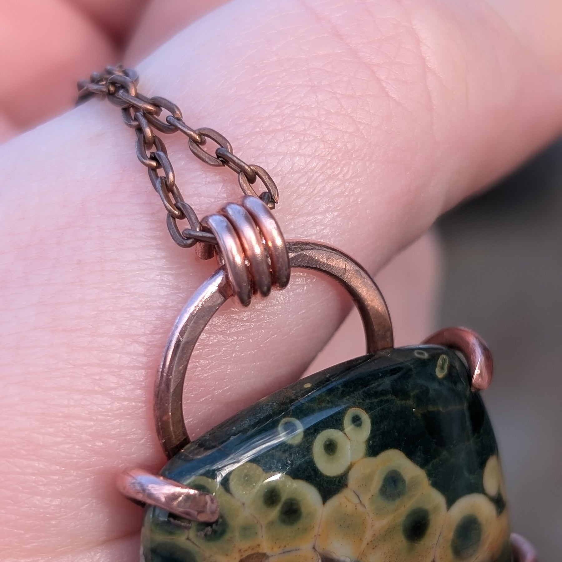 Silvanus - Ocean Jasper in Copper Pendant