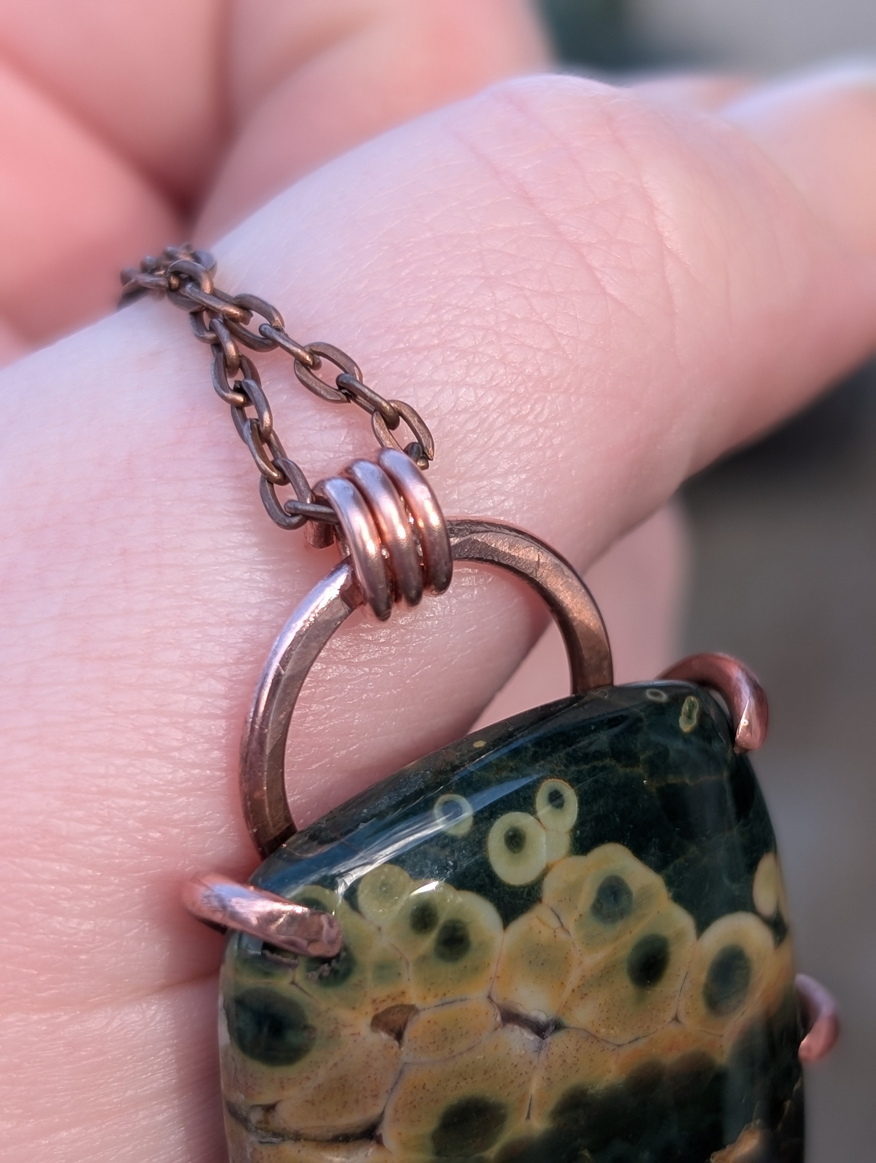 Silvanus - Ocean Jasper in Copper Pendant