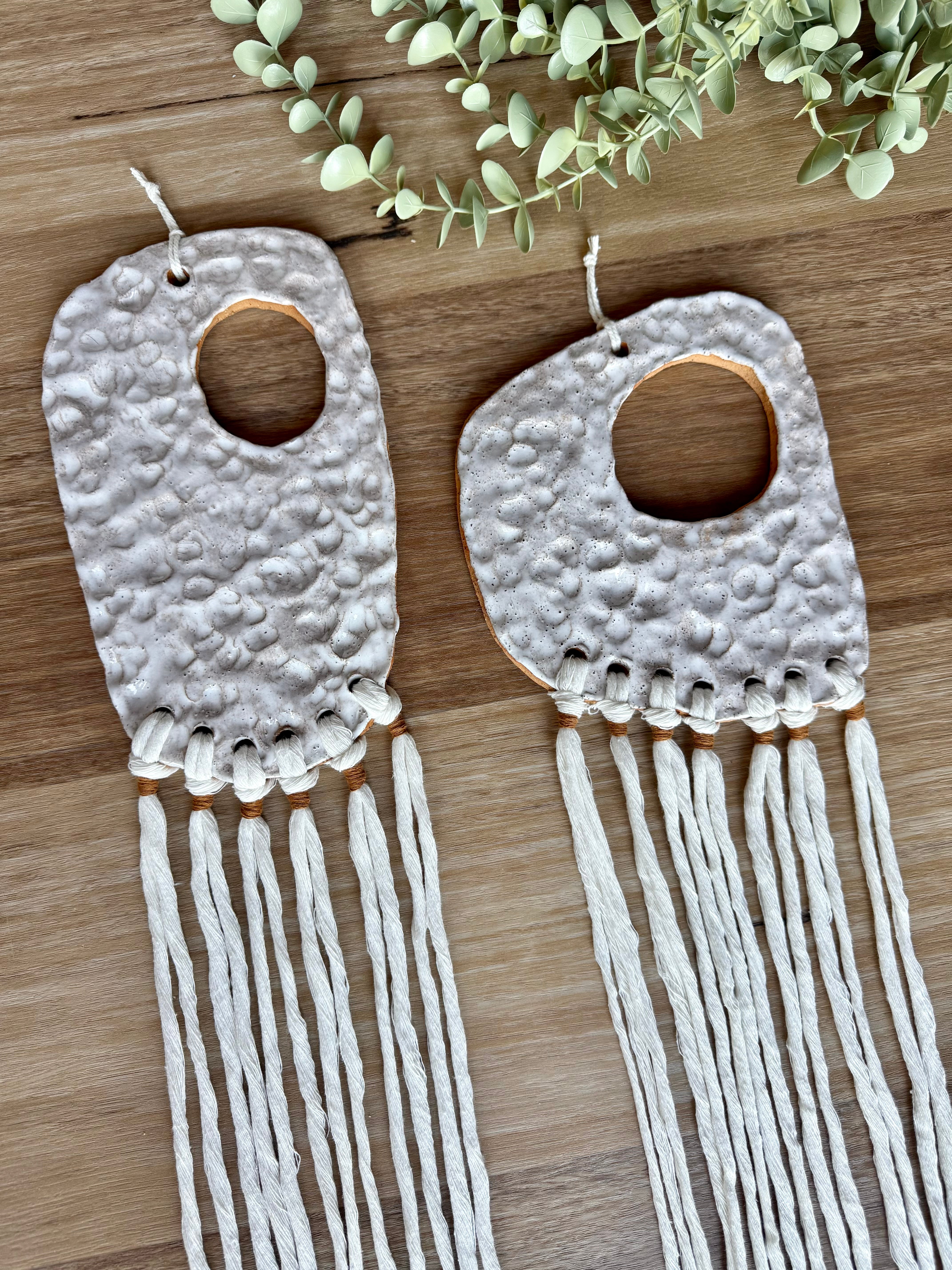 Pair of Ceramic Wall Hangings