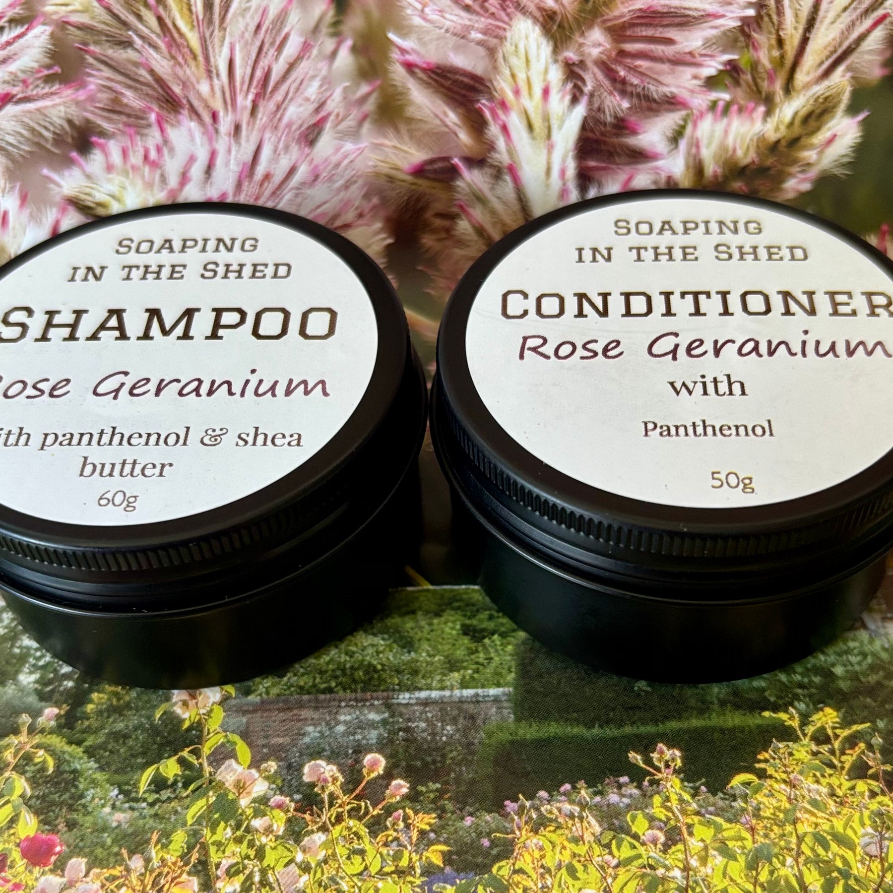 Rose Geranium Twin Pack Shampoo & Conditioner Bars.