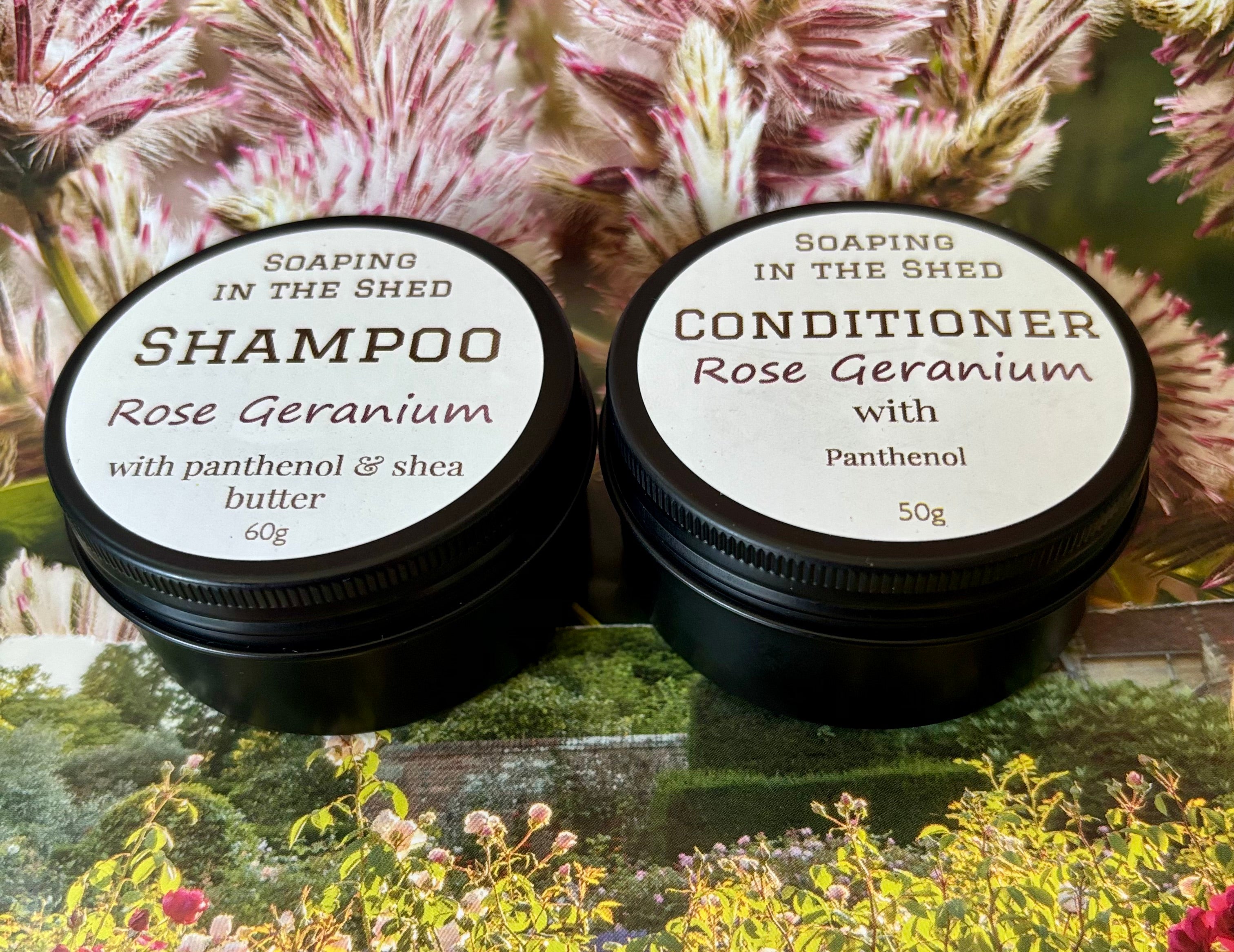 Rose Geranium Twin Pack Shampoo & Conditioner Bars.