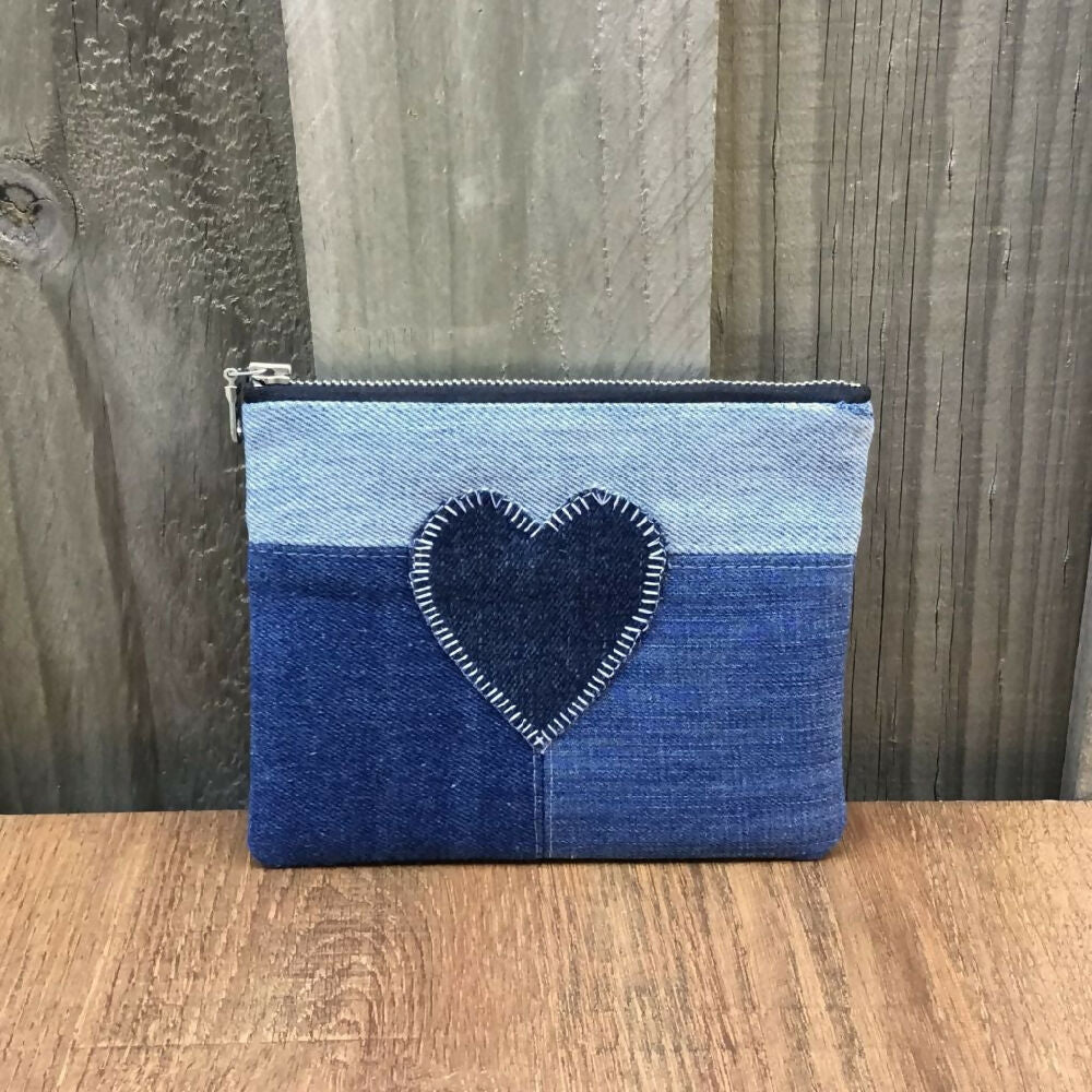 Upcycled Denim Purse – Denim Heart