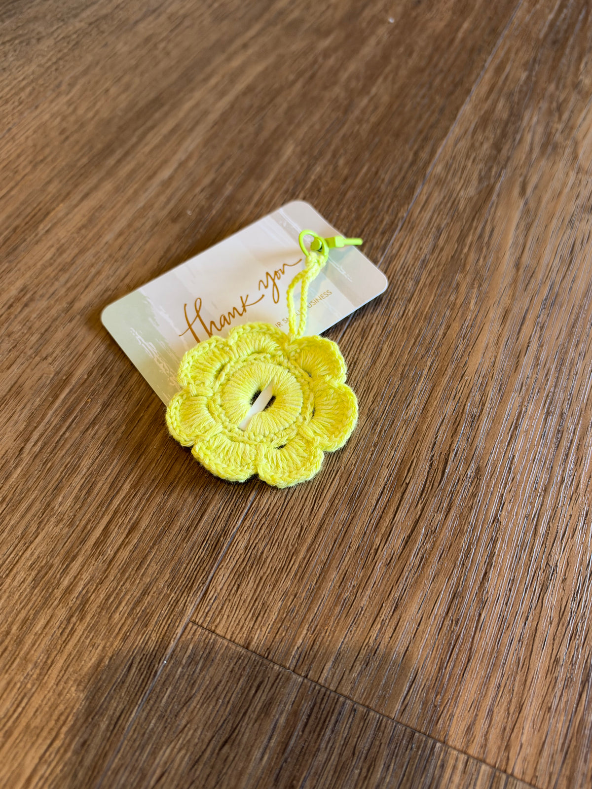 Handmade Floral Crochet Keychain – Cotton Flower Bag Charm