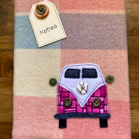 A5 Upcycled Notebook Kombi - Pinks