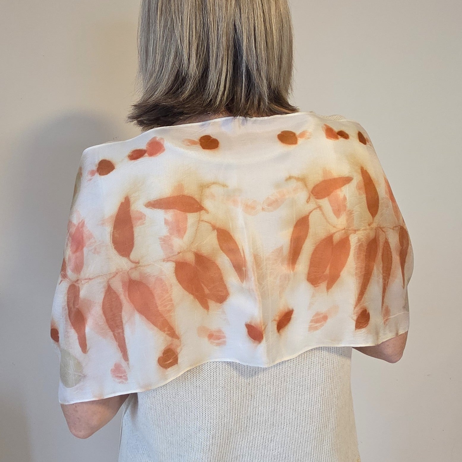 The Amira - Pure Silk Ecoprint Scarf