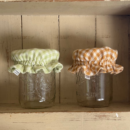 Reversible Cotton Muslin Jar Covers – Set of 2 for Sourdough Starter