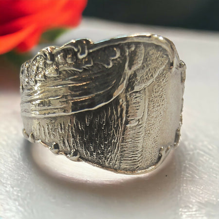 Vintage Niagara Falls Sterling Silver Spoon Ring