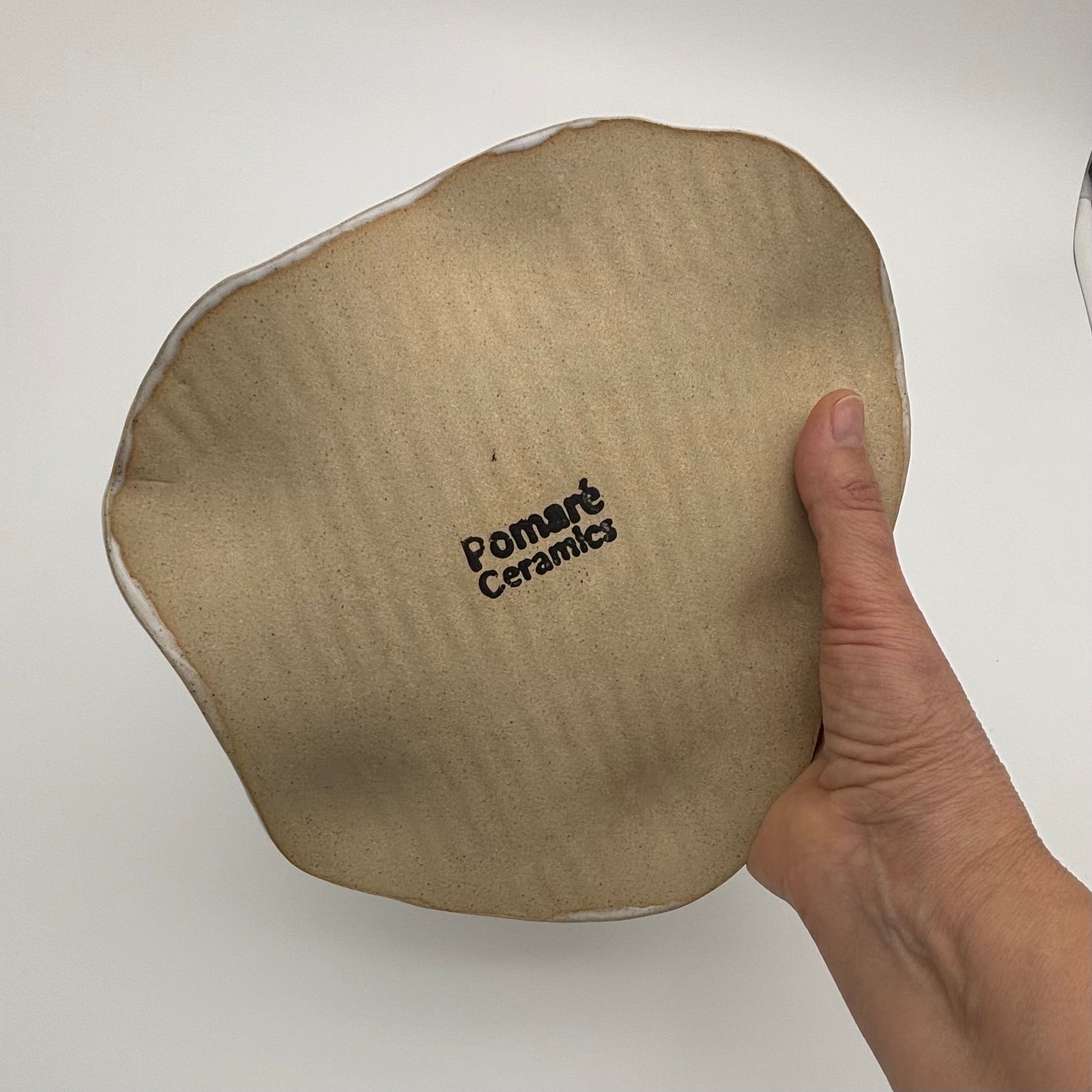 Boutique Handmade Ceramic Tableware | Charcuterie | Slab Built Platter | Organic Shape | Modern Neutral Colours