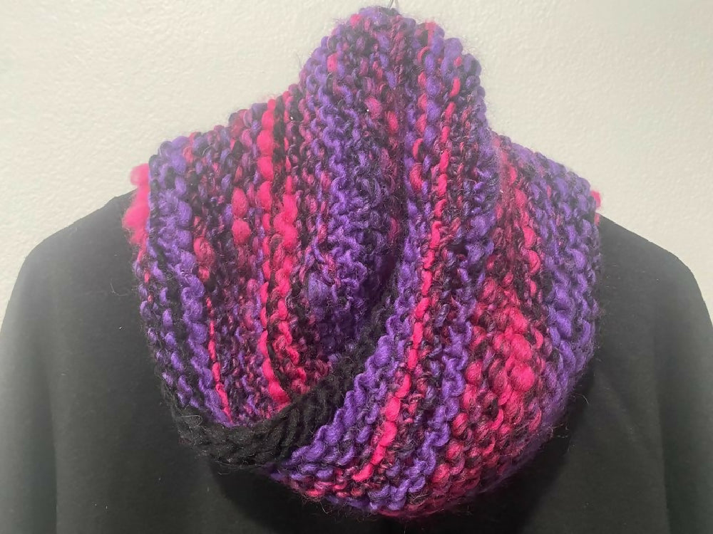 Hand Knitted Infinity Cowl Scarf