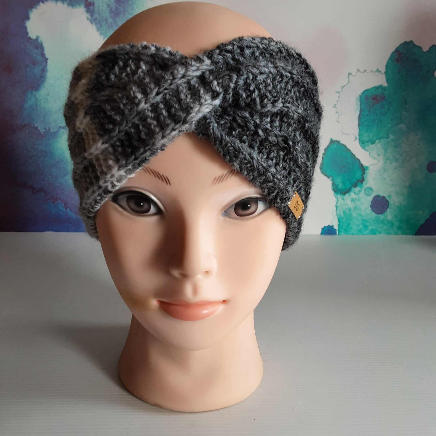 Handknitted wool blend headband