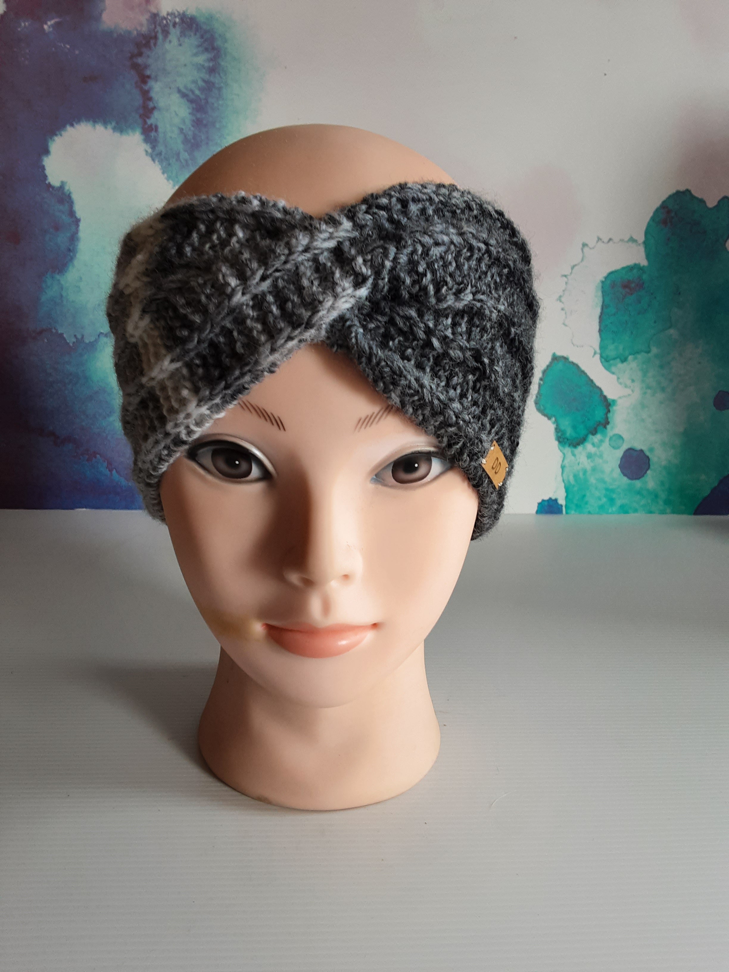 Handknitted wool blend headband
