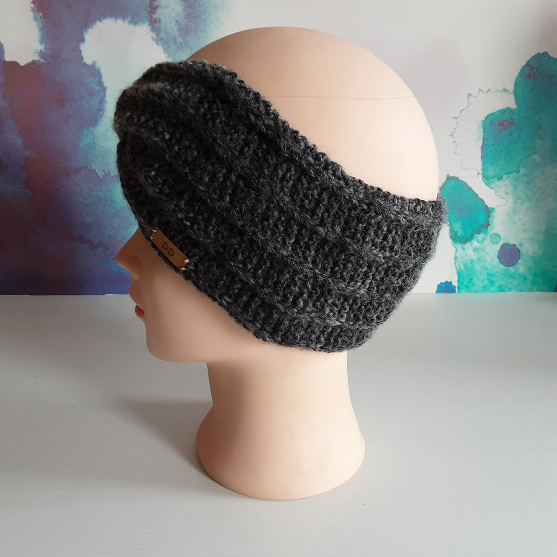 Handknitted wool blend headband