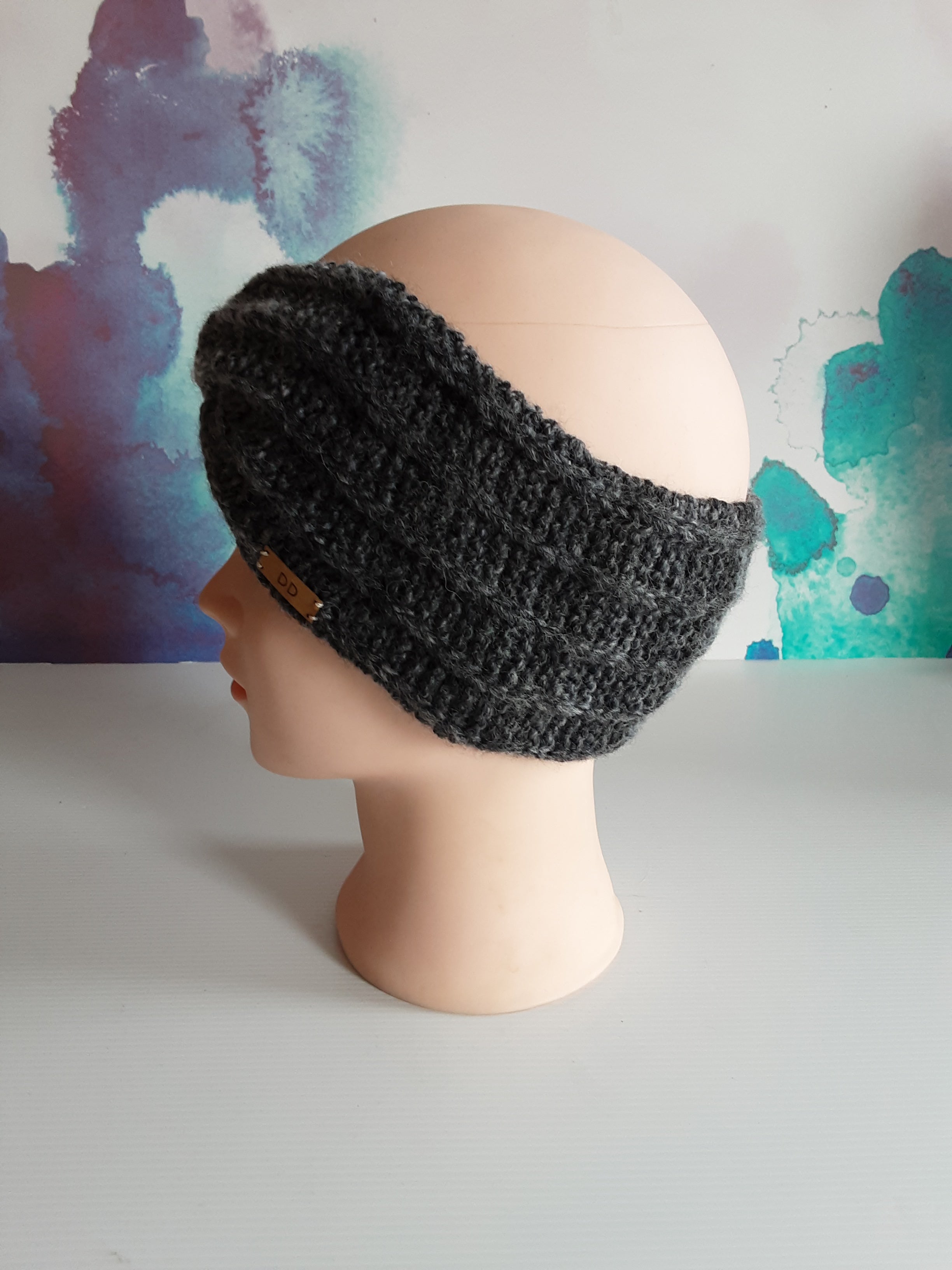 Handknitted wool blend headband