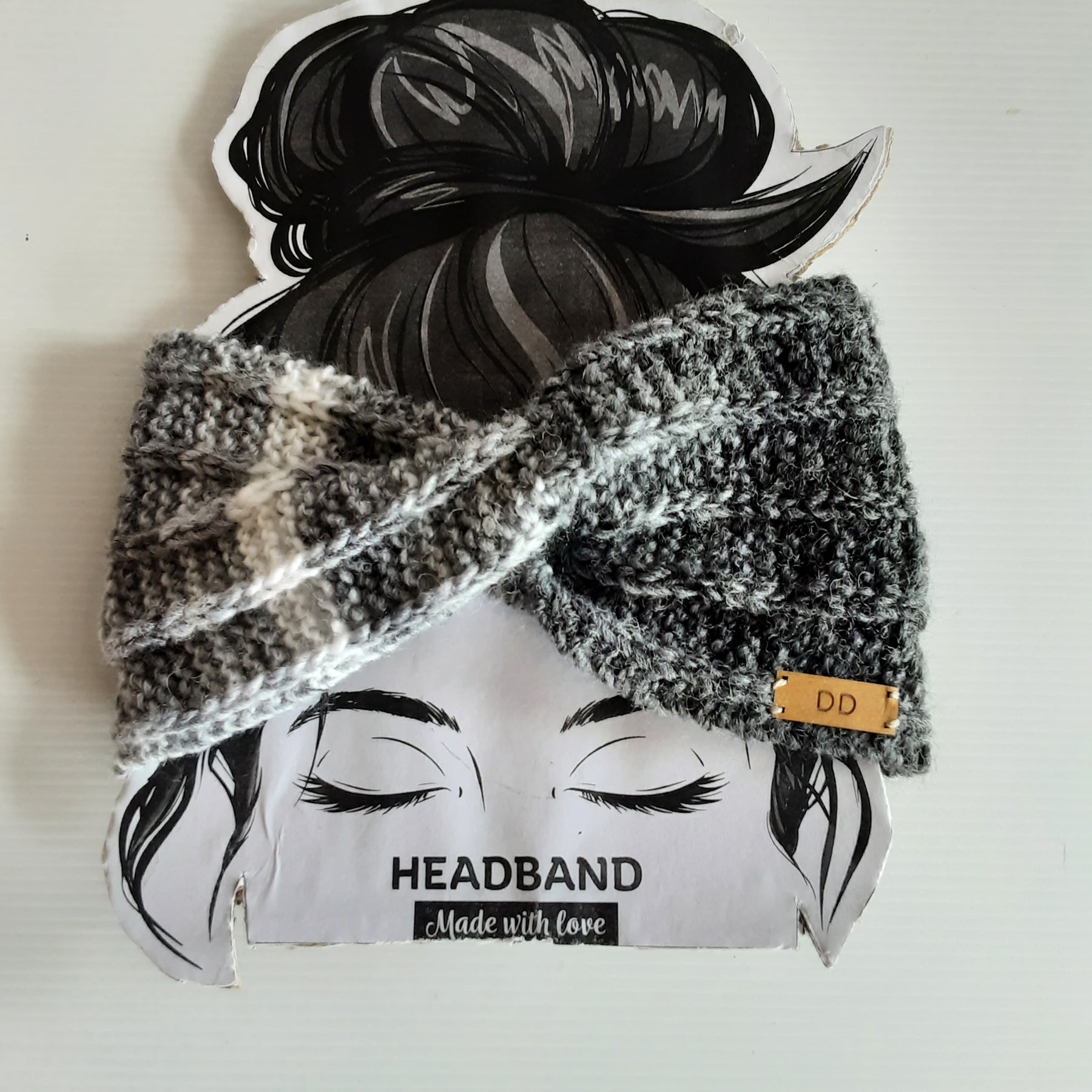 Handknitted wool blend headband