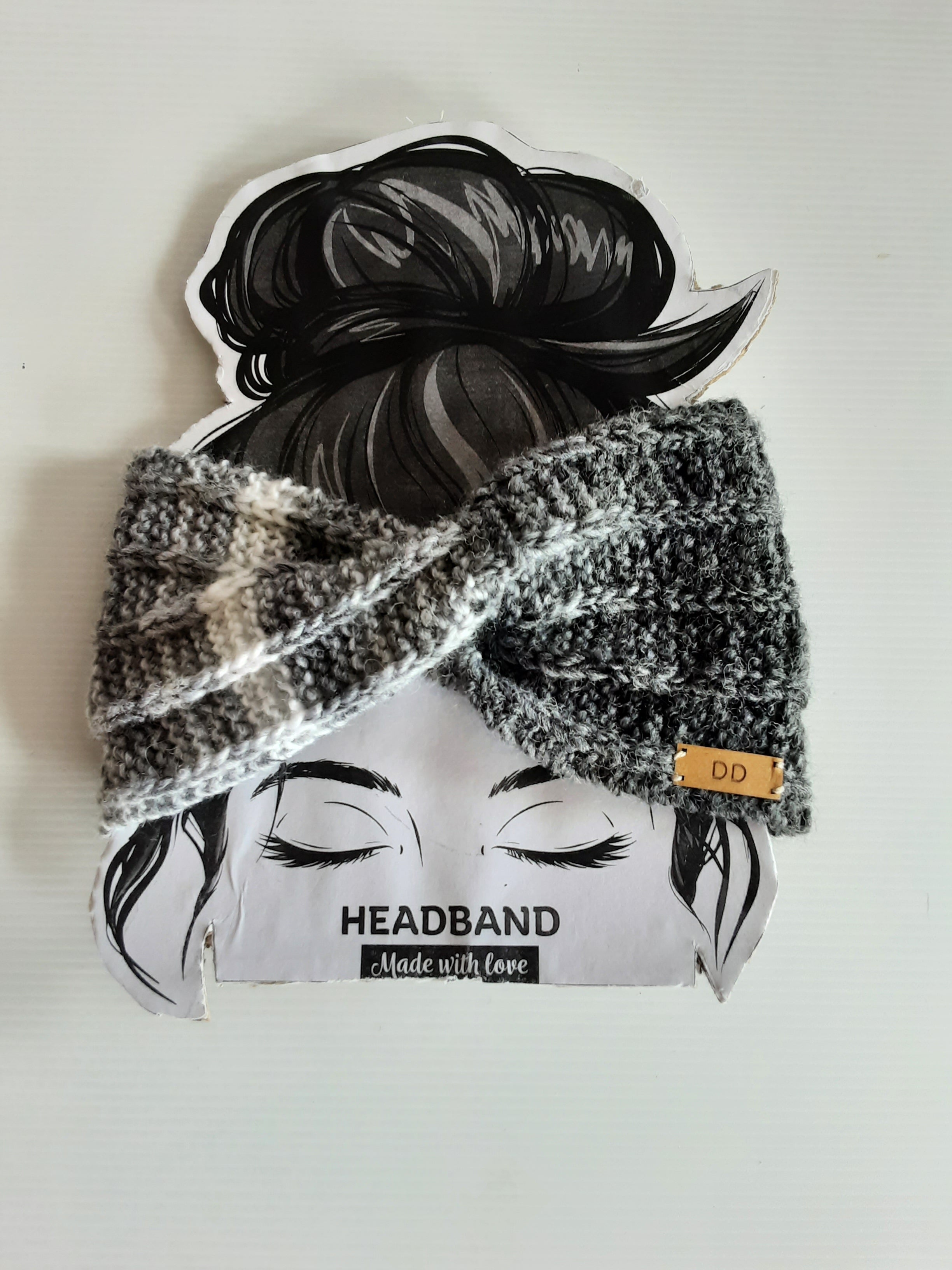 Handknitted wool blend headband
