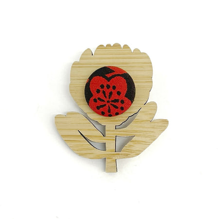 Kimono Waratah Brooch