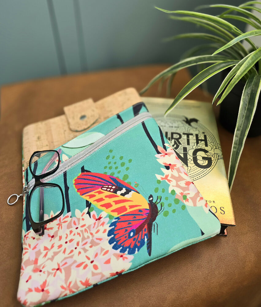Butterfly book sleeve. Bookish gift. Gift for reader.