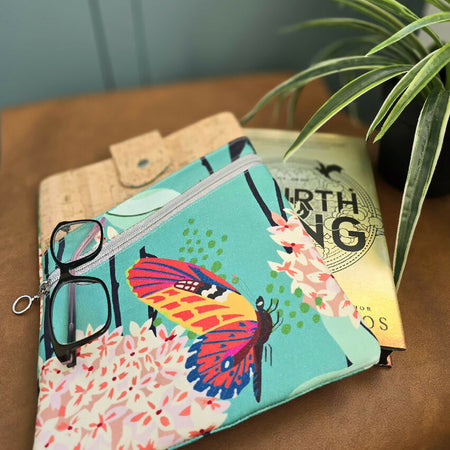 Butterfly book sleeve. Bookish gift. Gift for reader.