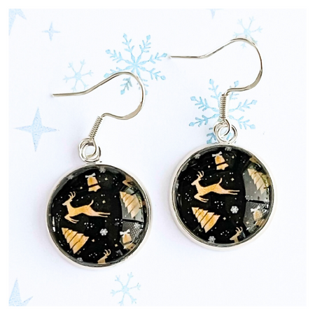 Reindeer Christmas Earrings for your Festive Outfits