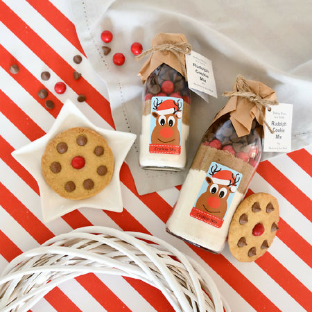 RUDOLPH Cookie Mix in a bottle. An adorable Christmas gift | treat | activity.