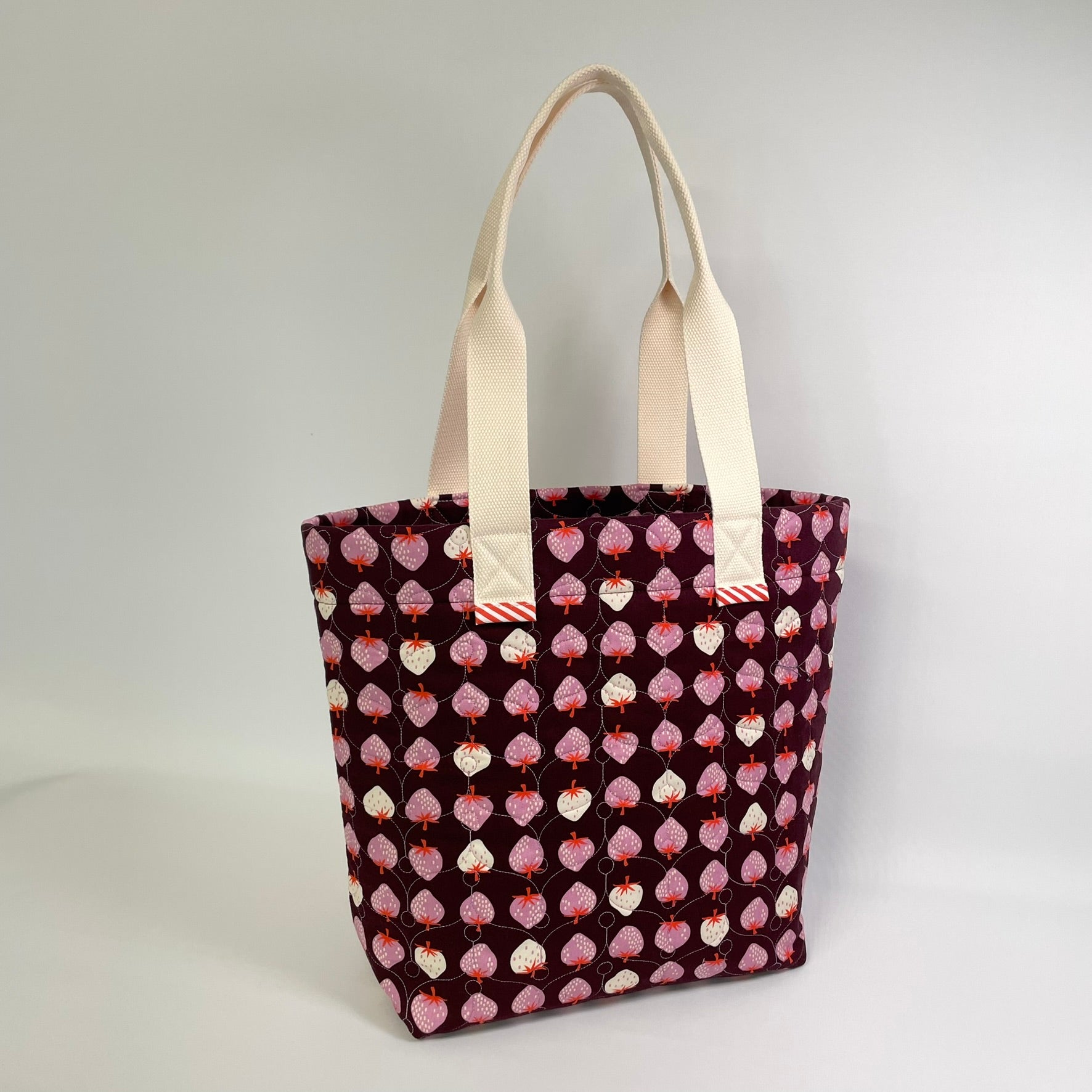 Designer Quilted Tote Bag - Ruby Star
