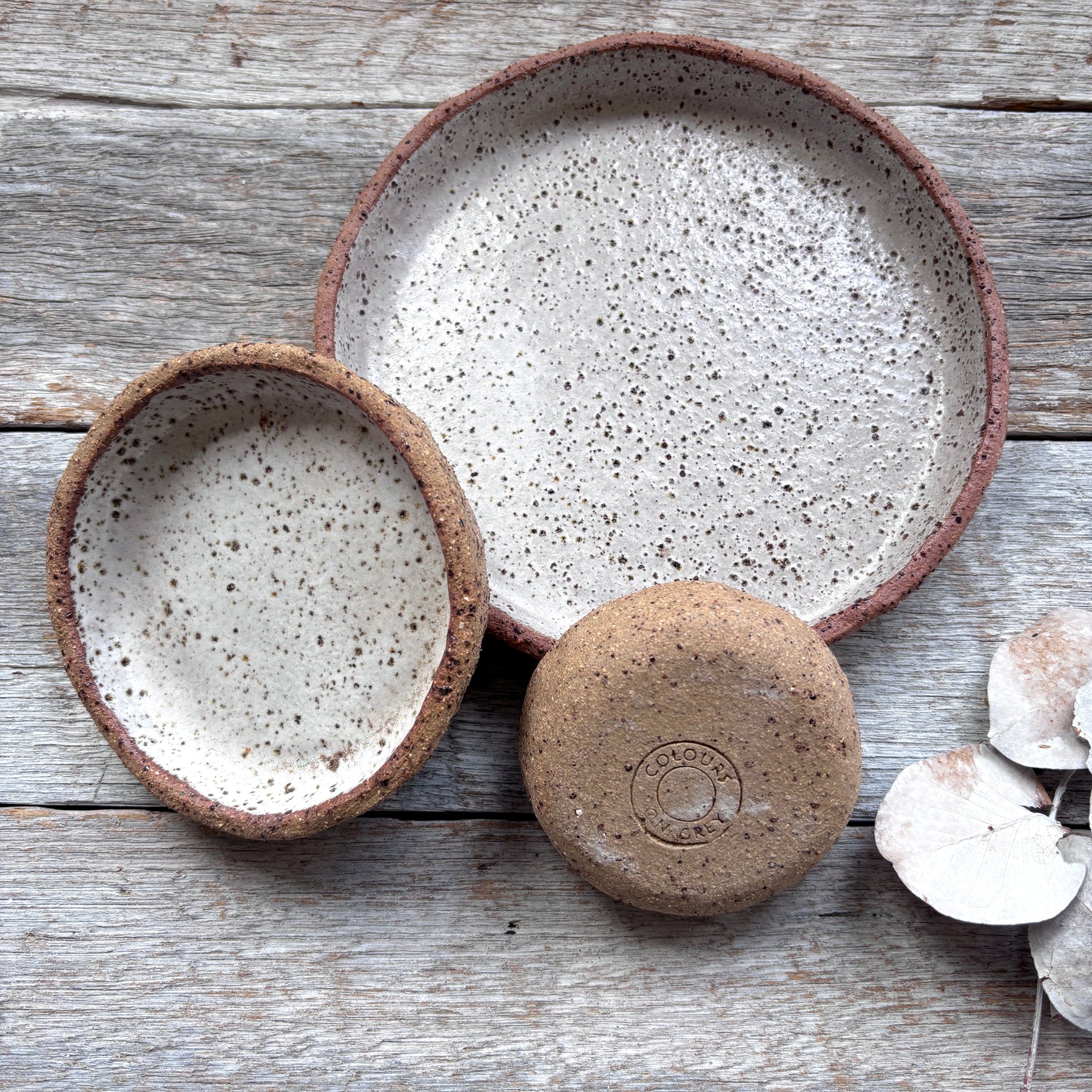 Rustic Ceramic Plates | Set of 3 | SPRING SALE BUNDLE