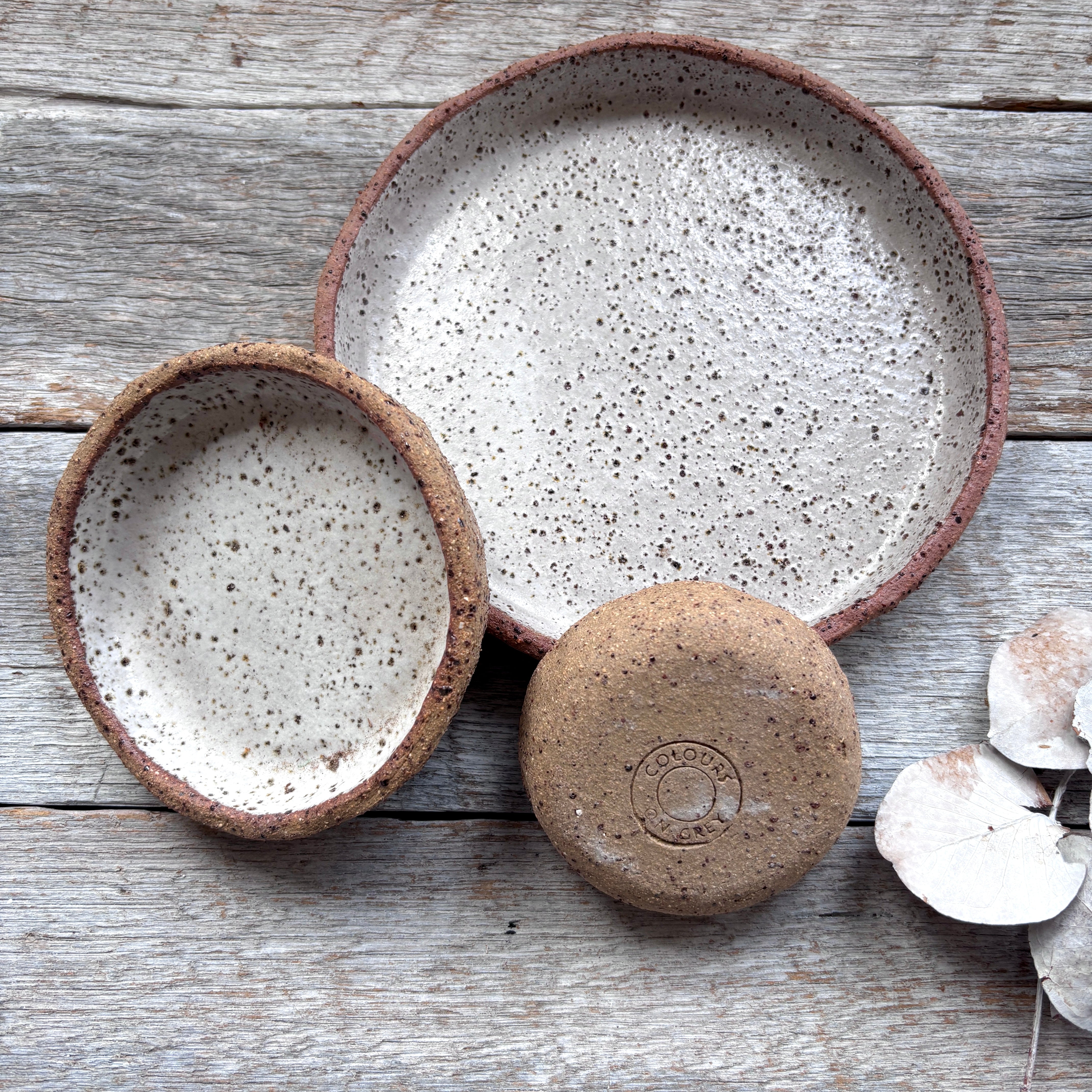 Rustic Ceramic Plates | Set of 3 | SPRING SALE BUNDLE