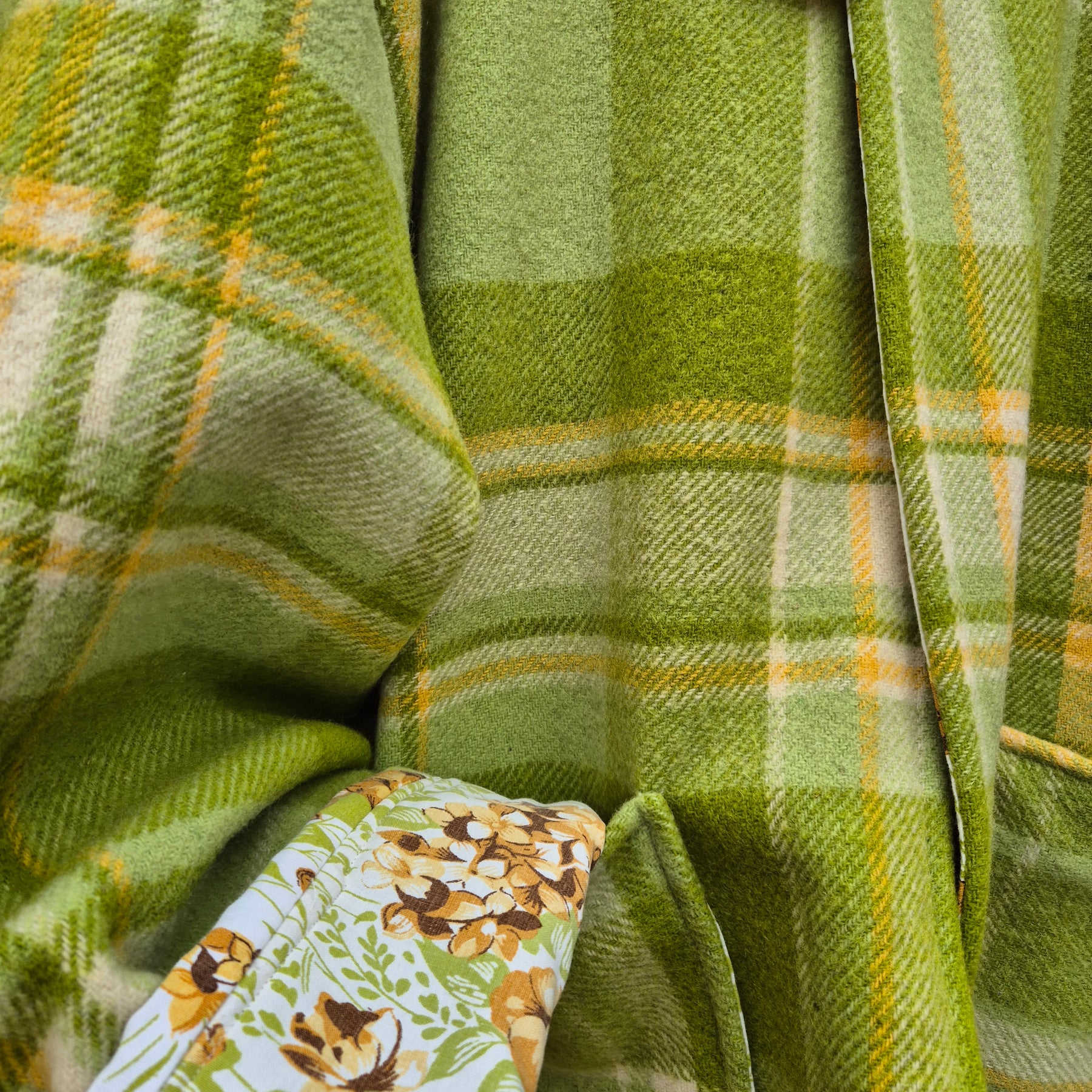 Upcycled woollen blanket jacket size 22