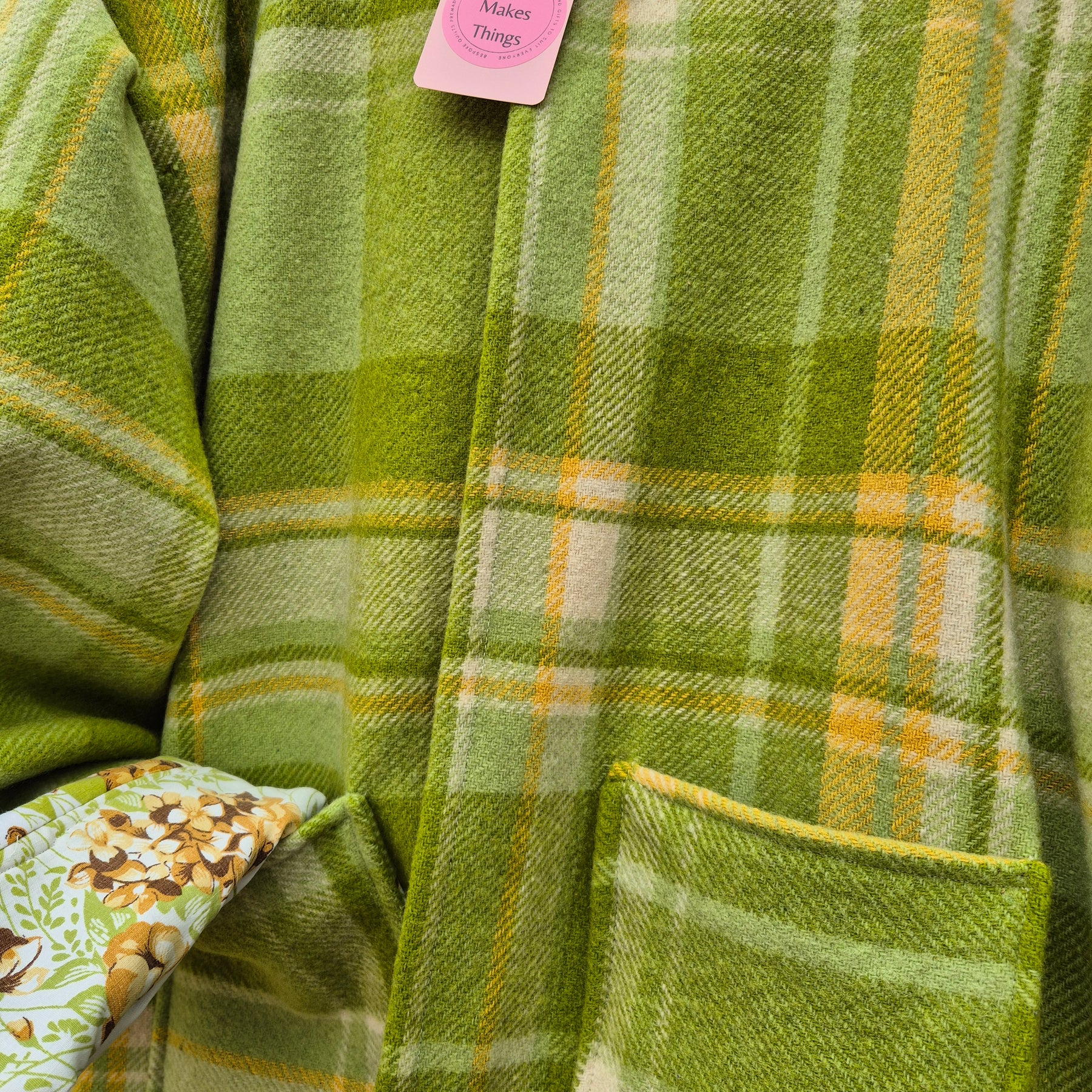 Upcycled woollen blanket jacket size 22