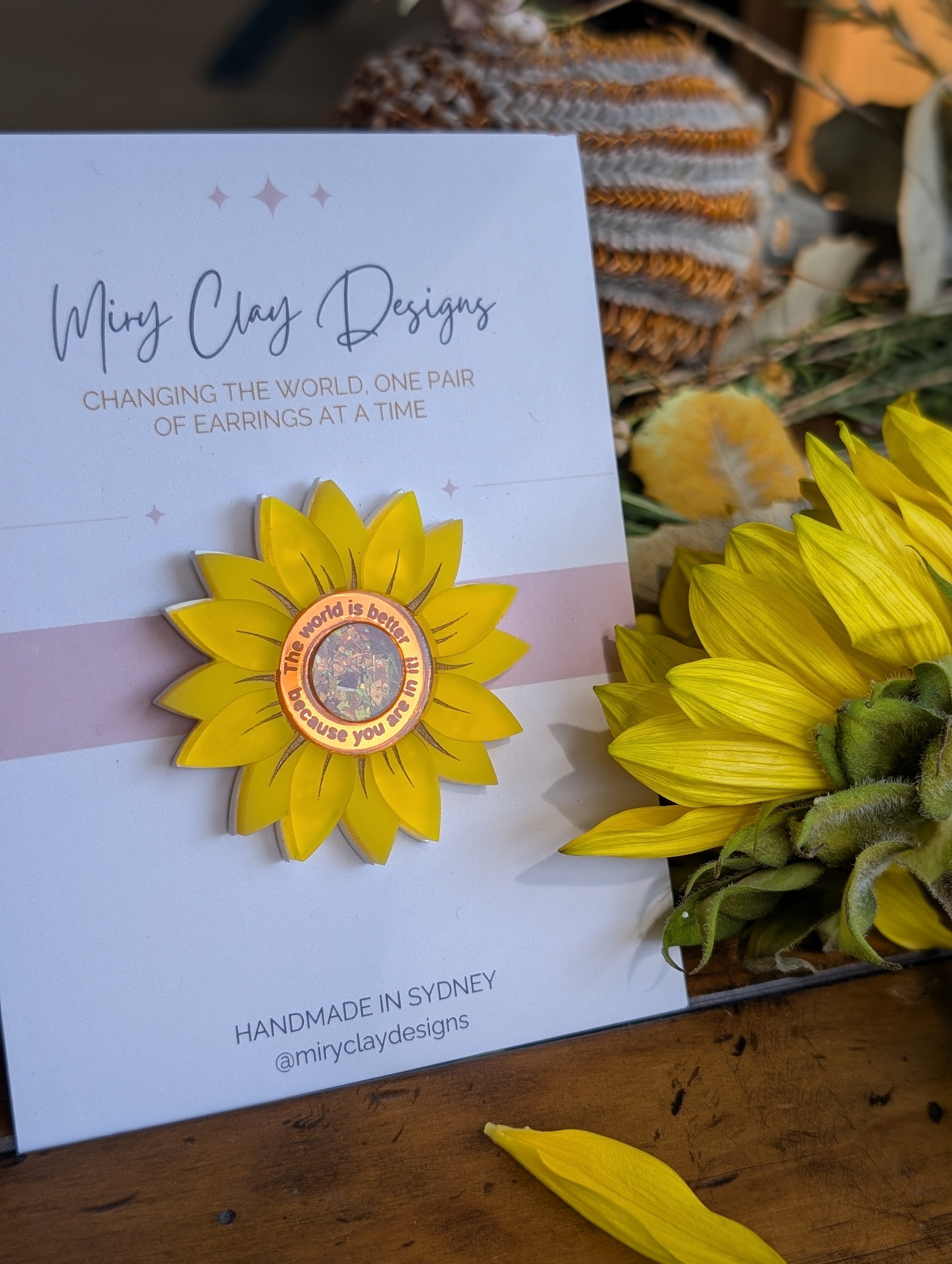 Sunflower Af-fleur-mation Brooch