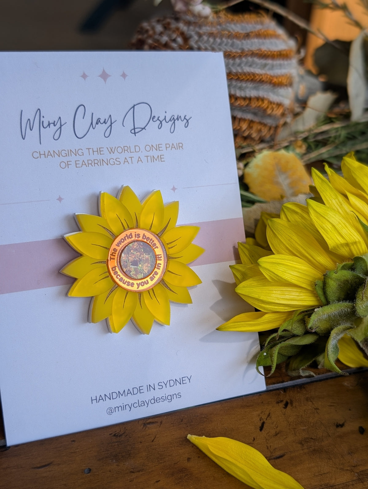 Sunflower Af-fleur-mation Brooch