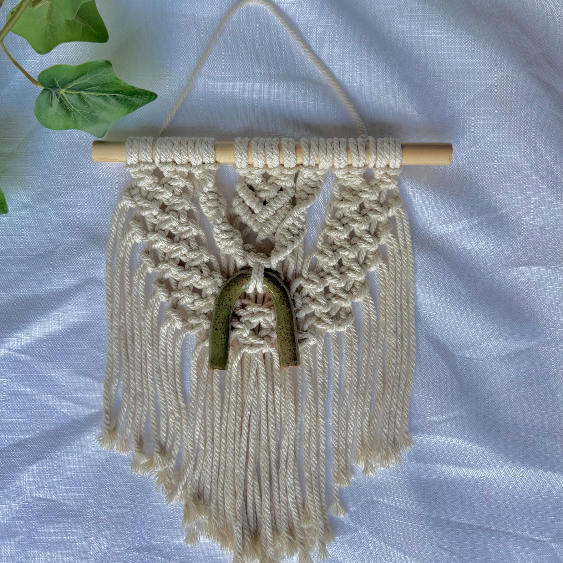 Mini wall hanging with clay detail