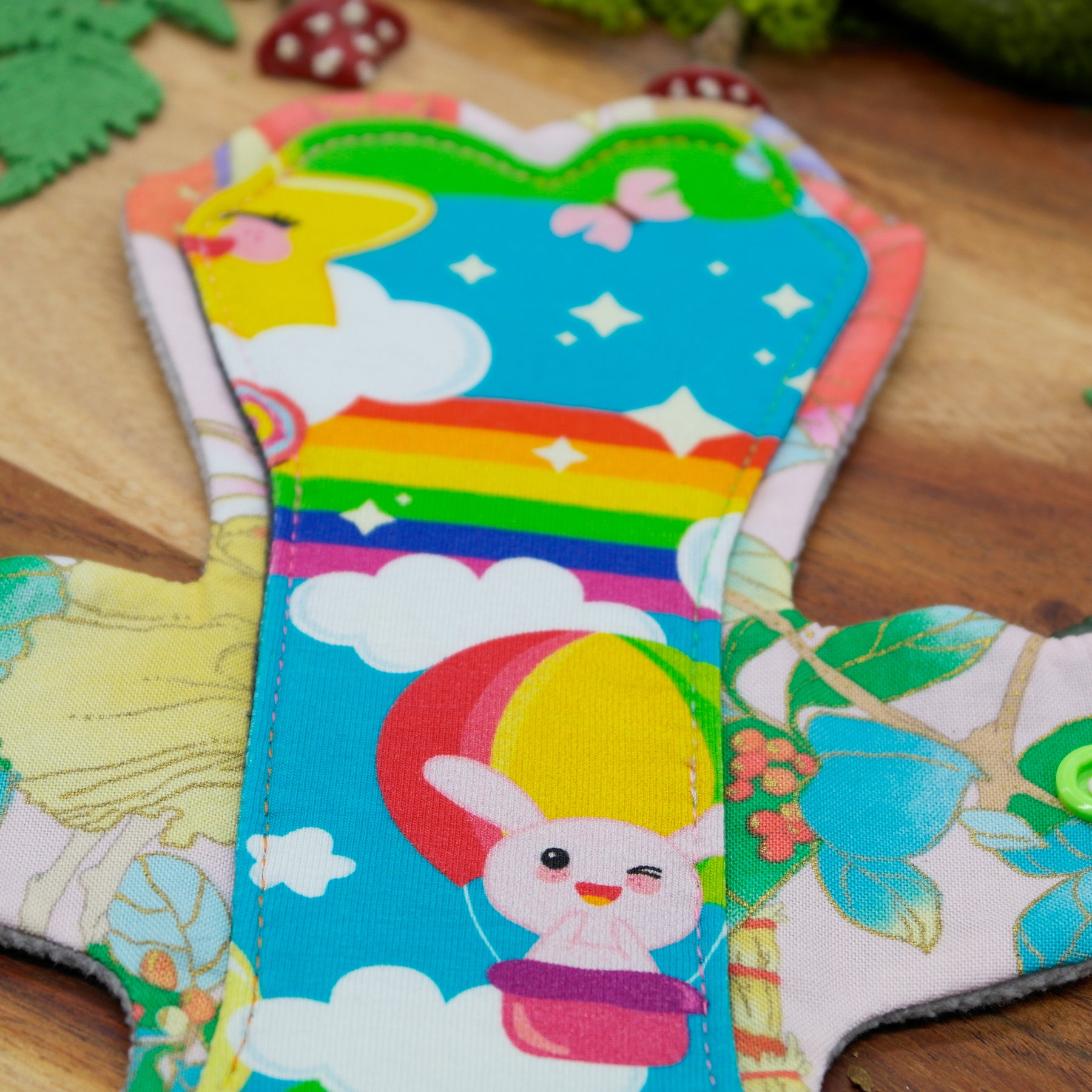 One of a kind Reusable cloth pad 10" Moderate (LOA) - be happy