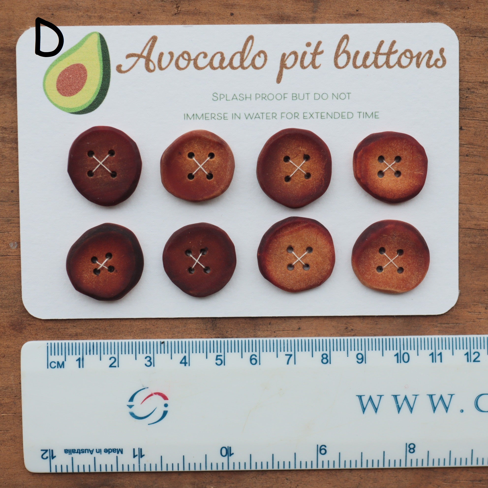 Hand carved Avocado pit Buttons. 5 to 10 Buttons on a card.