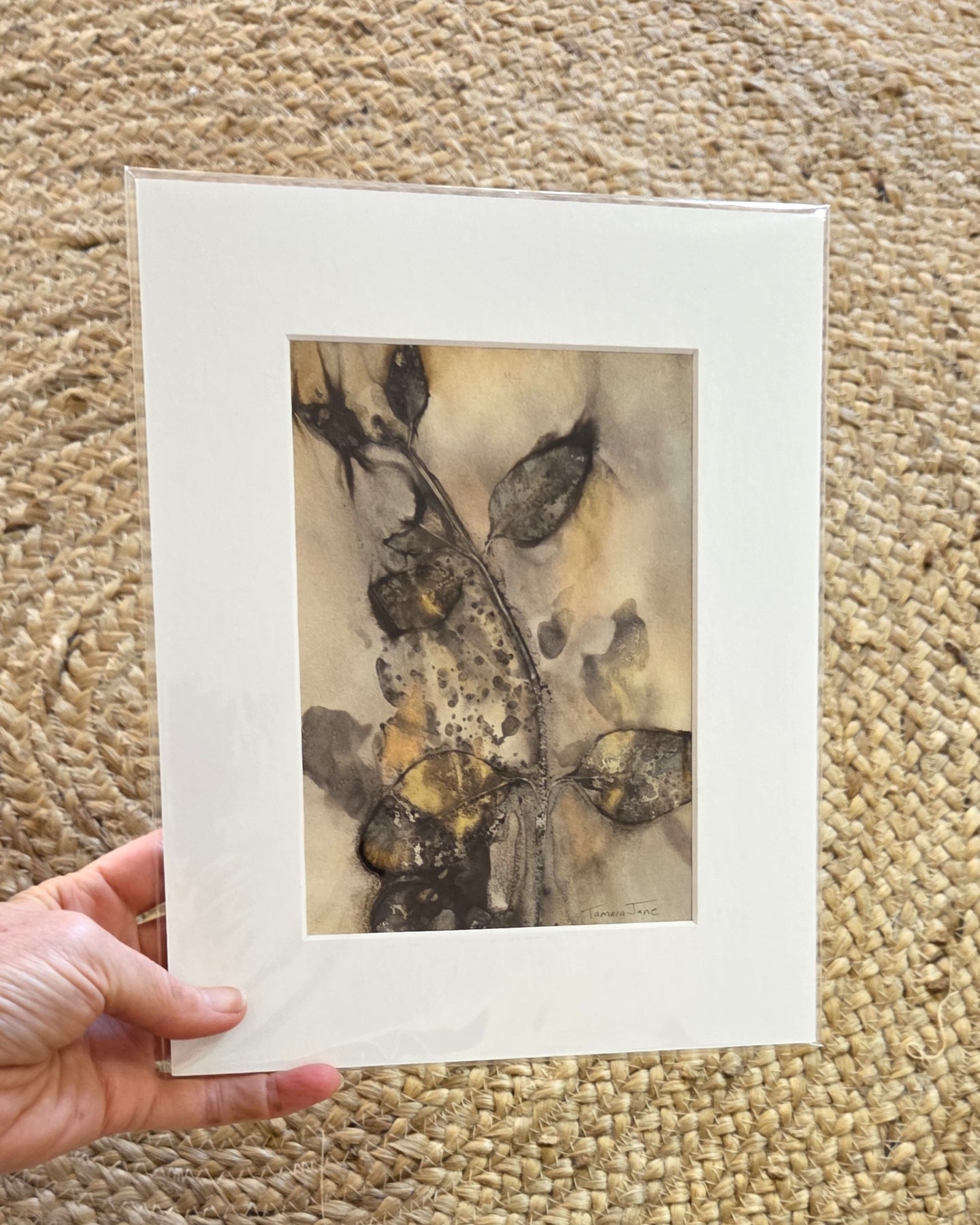 Leaves at Play ~ Original Botanical Artwork – Eco Print & Watercolour