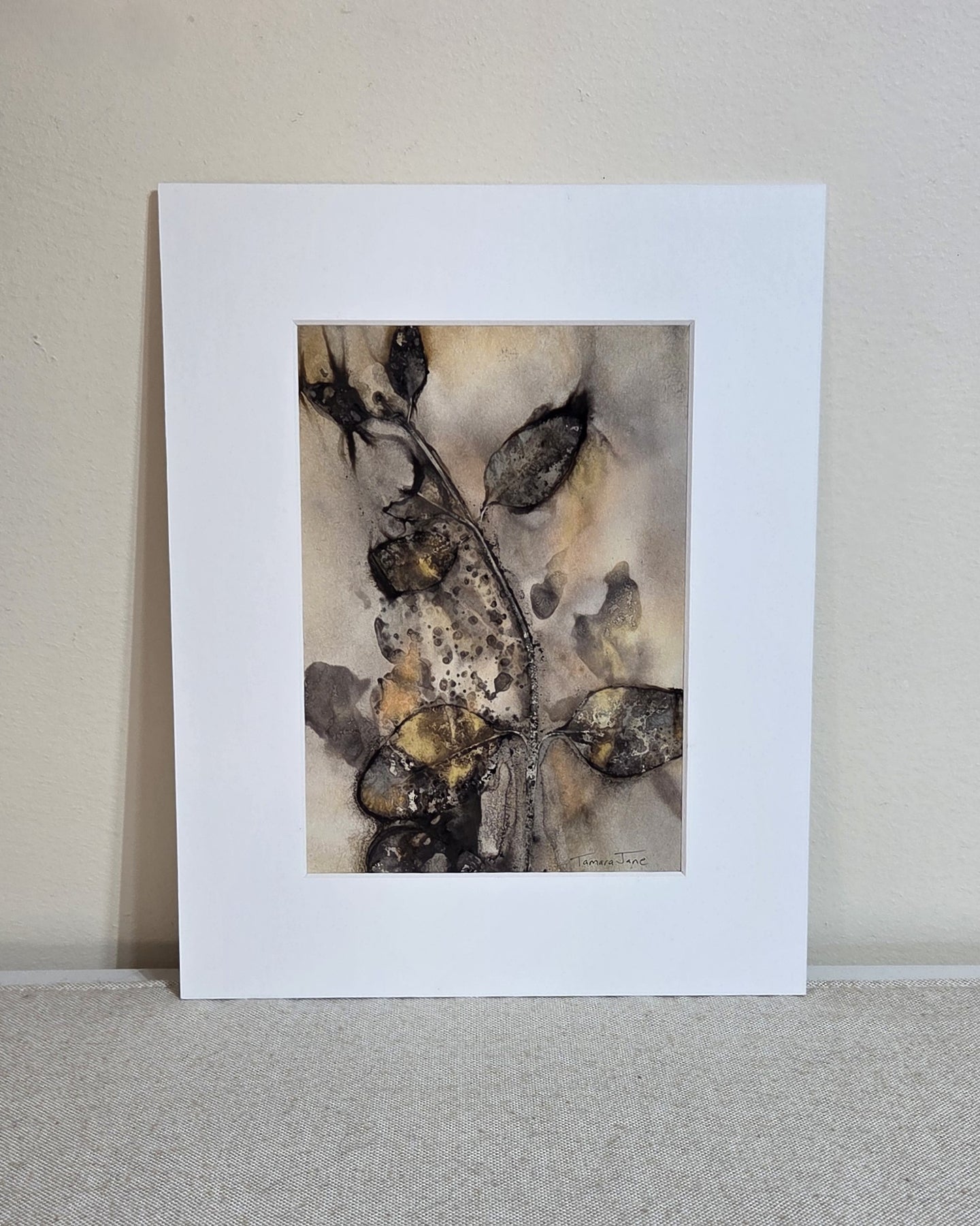 Leaves at Play ~ Original Botanical Artwork – Eco Print & Watercolour