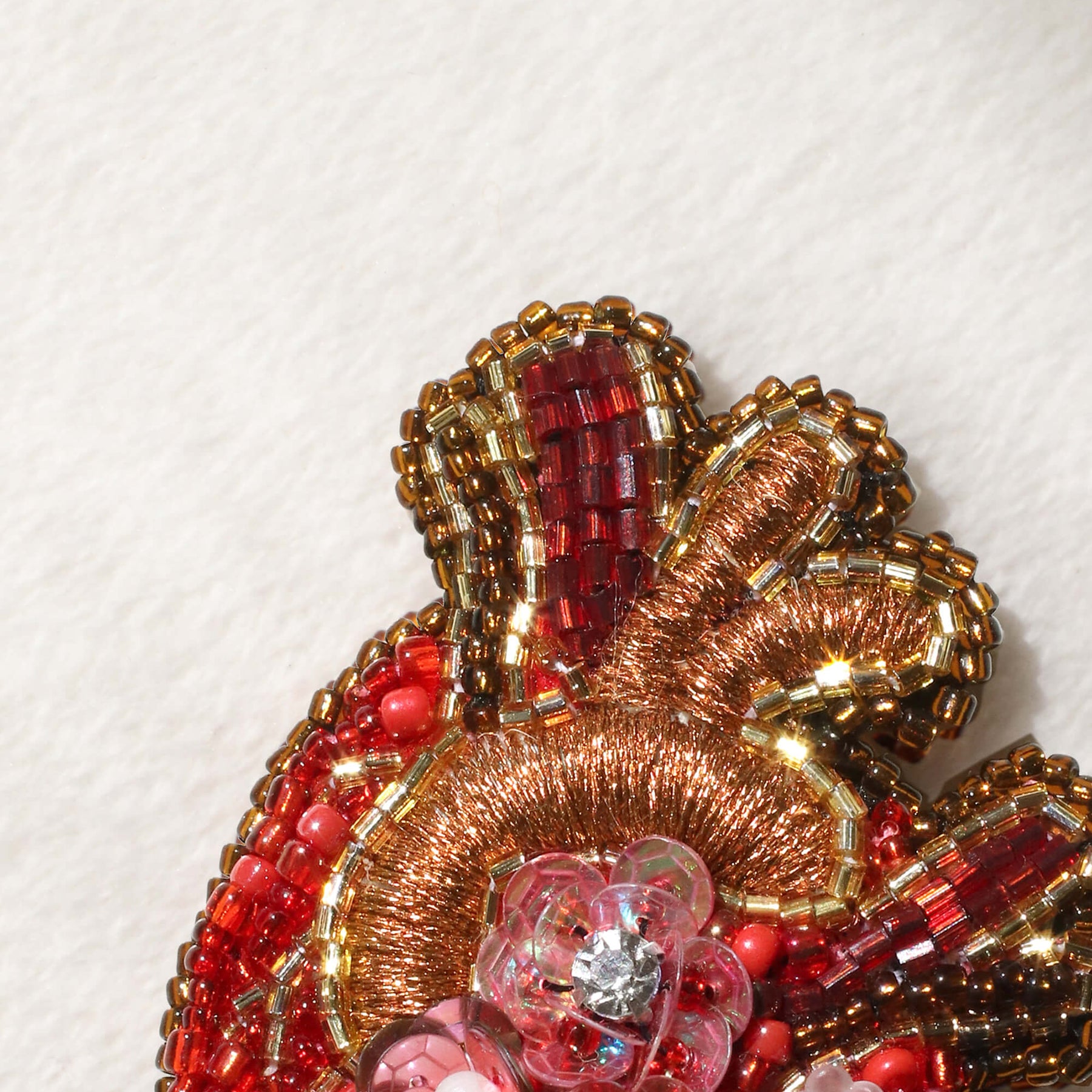 Sacred Heart Embroidered Brooch