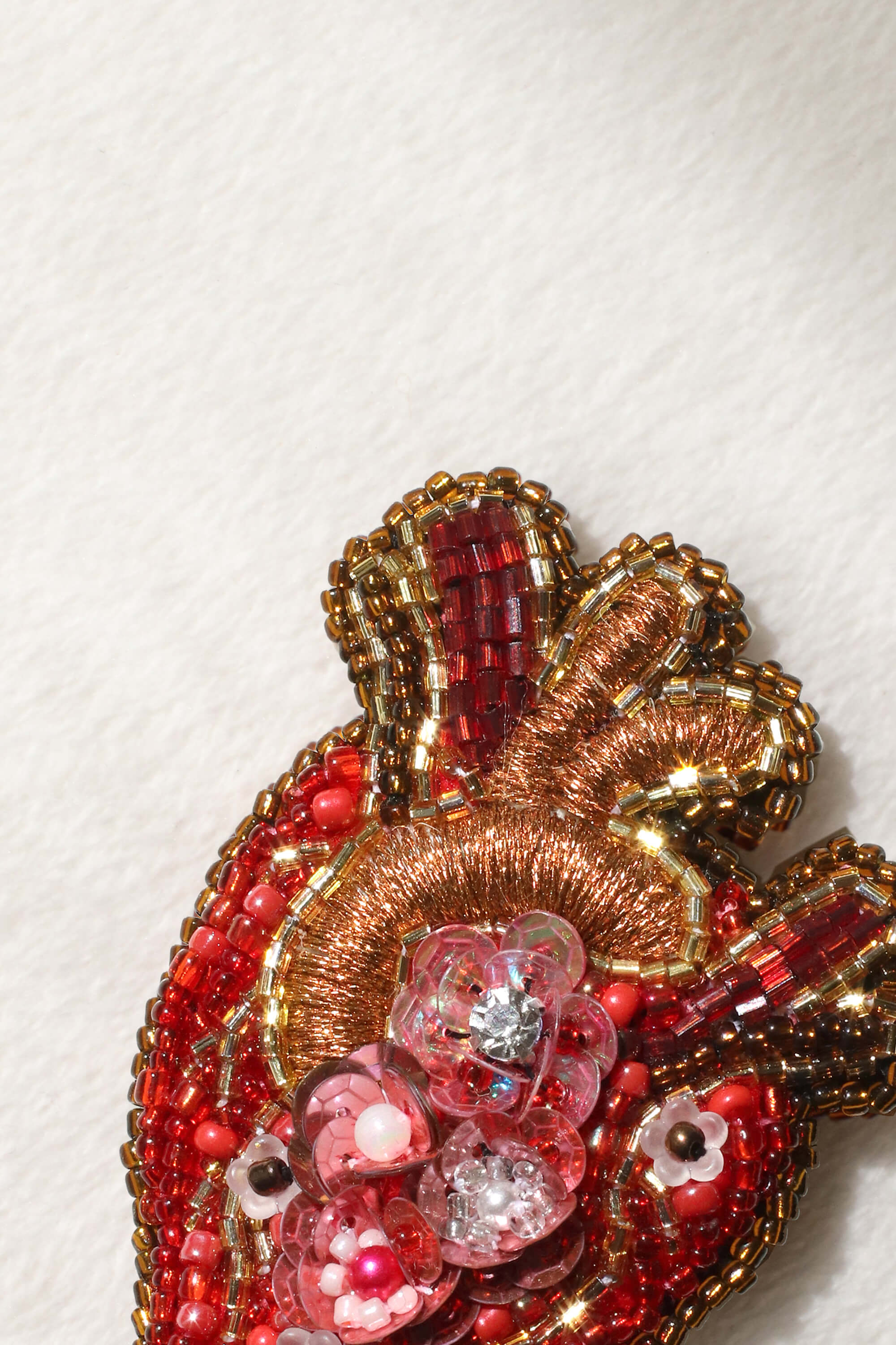Sacred Heart Embroidered Brooch