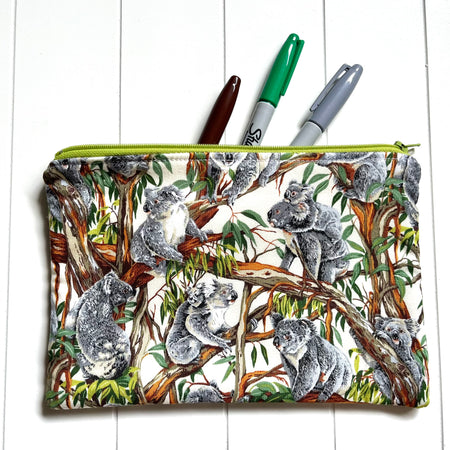 Green koalas pencil case
