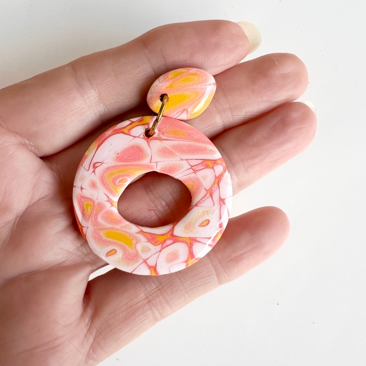Earrings~Polymer Clay ~ Mokume Gane ~ Resin ~ Dangles