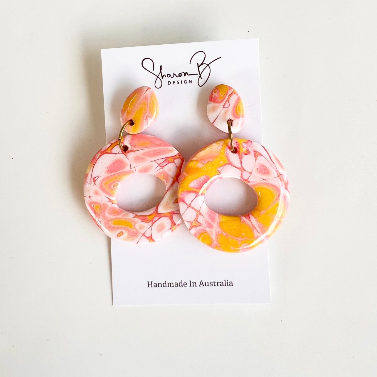 Earrings~Polymer Clay ~ Mokume Gane ~ Resin ~ Dangles