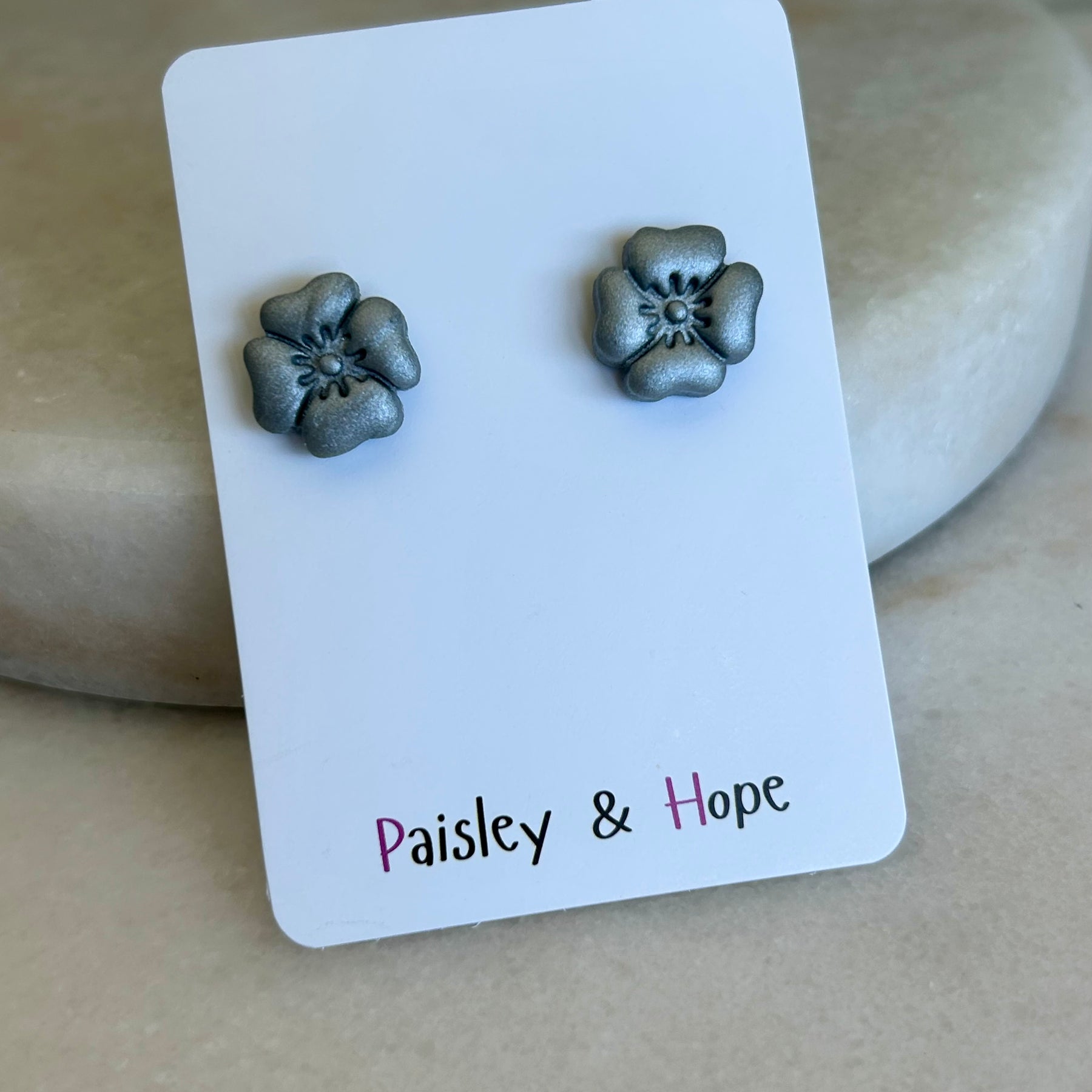 Polymer clay flower studs - Choose colour