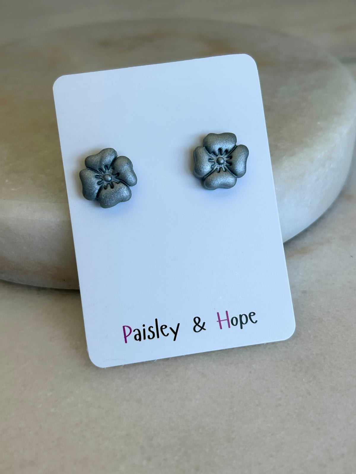 Polymer clay flower studs - Choose colour