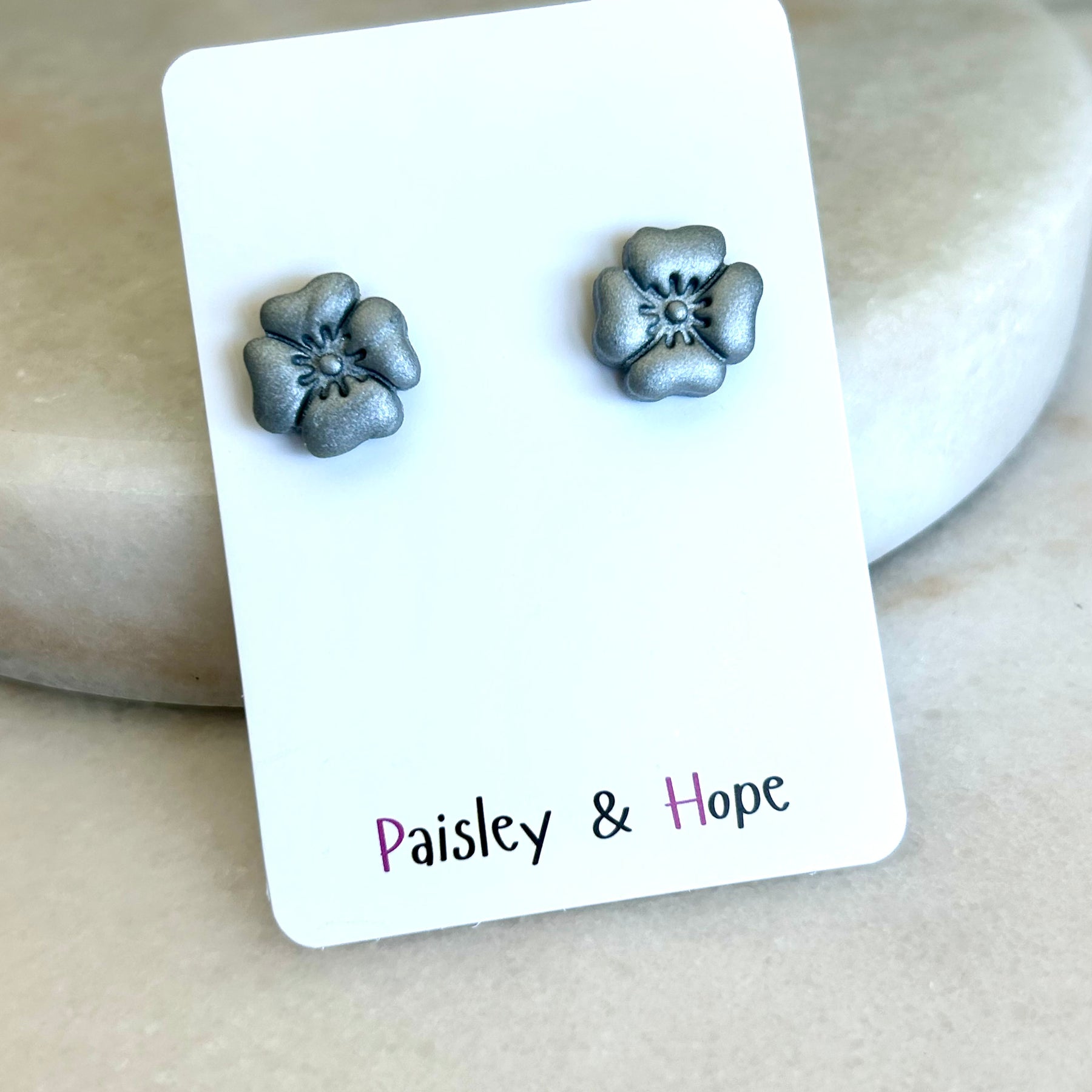 Polymer clay flower studs - Choose colour