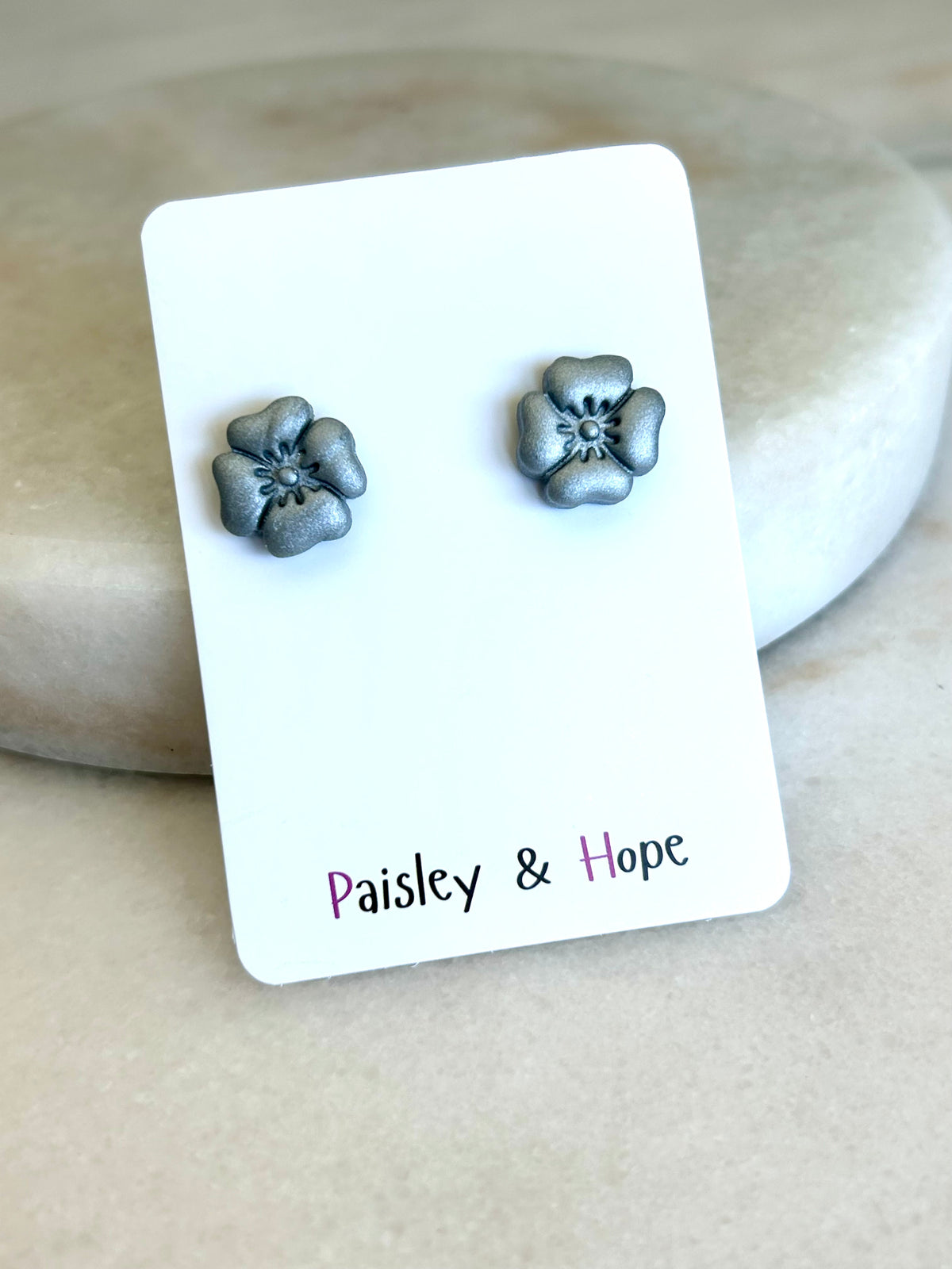 Polymer clay flower studs - Choose colour